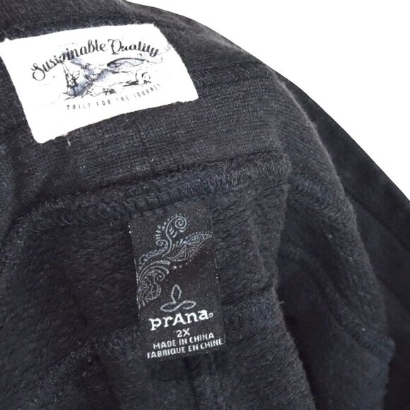 prAna Women’s Black Sustainable Jogger Pants 2X Hemp Recycled Material Relaxed - Picture 9 of 9